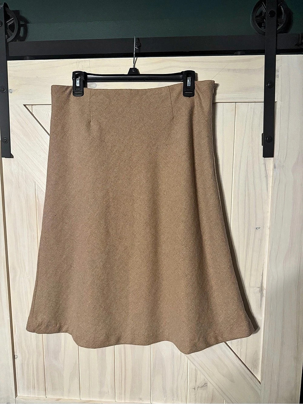 Wool Chadwicks of Boston A-Line Wool Blend Skirt in Brown Size 10